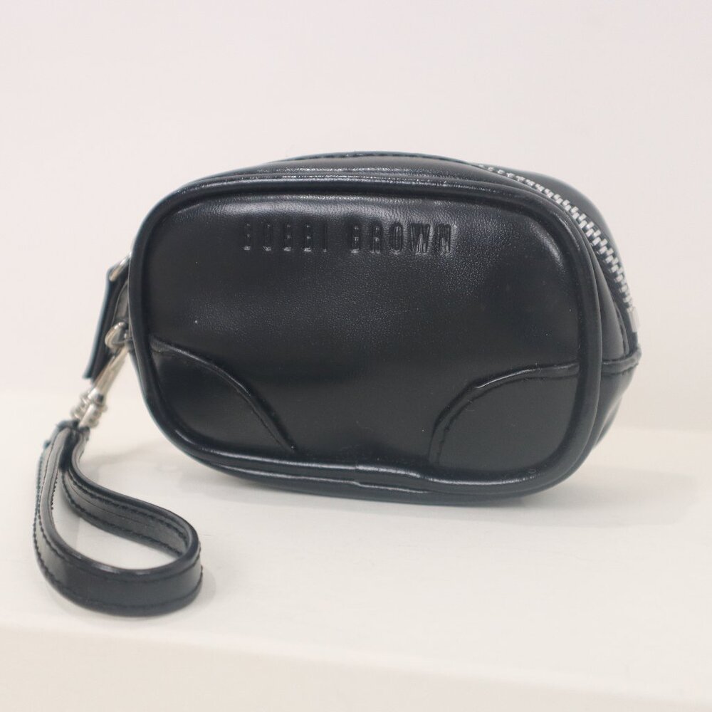 ❄️ Bobbi Brown NWOT Black Small Zippered Pouch Cosmetic Bag Travel Kit Case